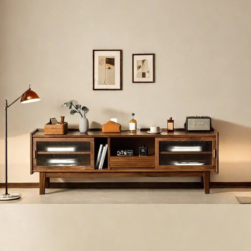 Light luxury retro home TV cabinet, 82.68"