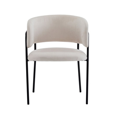 Christopher Knight Home 22.25" W x 22.5" D x 30" H Fabric and Metal Arm Dining Chair