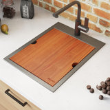 Roma Workstation 15" L x 15" W Drop-in Bar Sink