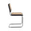 Chaise de salle à manger Cesca Cane (ensemble de 2) - Structure chromée, siège et dossier en rotin naturel, style Mid-Century moderne-1020441340