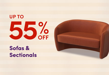 Up to 55% off sofas and sectionals.