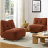 30.7'' W Set of 2 Upholstered Tufted Armless Accent Slipper Chairs, Modular Lounge Chair Set For Living Room Bedroom Apartment