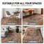 Tapis brun châtaignier traditionnel antidérapant lavable à la machine-1835315798