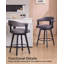 Tabouret de bar pivotant revêtu de lin 26 po-1277400241-1277401972-1297837827