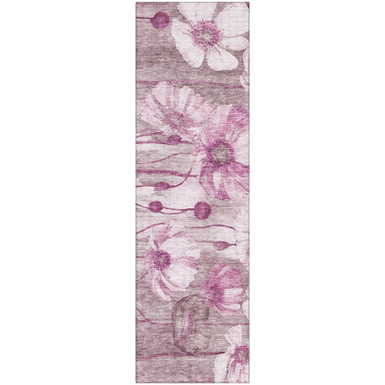 Premium Machine Washable Prisco Plum Rug