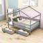 Lit maison en bois Antwanae avec toit ciel fantaisiste et tiroirs de rangement intégrés-1351701033-1351701037