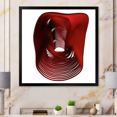 «Fractal Abstract Red Shape», reproduction d'art moderne et contemporaine sur toile