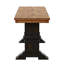 Ensemble de salle à manger Marcotte 78 po en bois massif fini chêne avec chaises à dossier à fuseaux - 6 pièces, table de piétement en sauge antique, chaises et banc à piètement noir antique-1518945087-1518945081