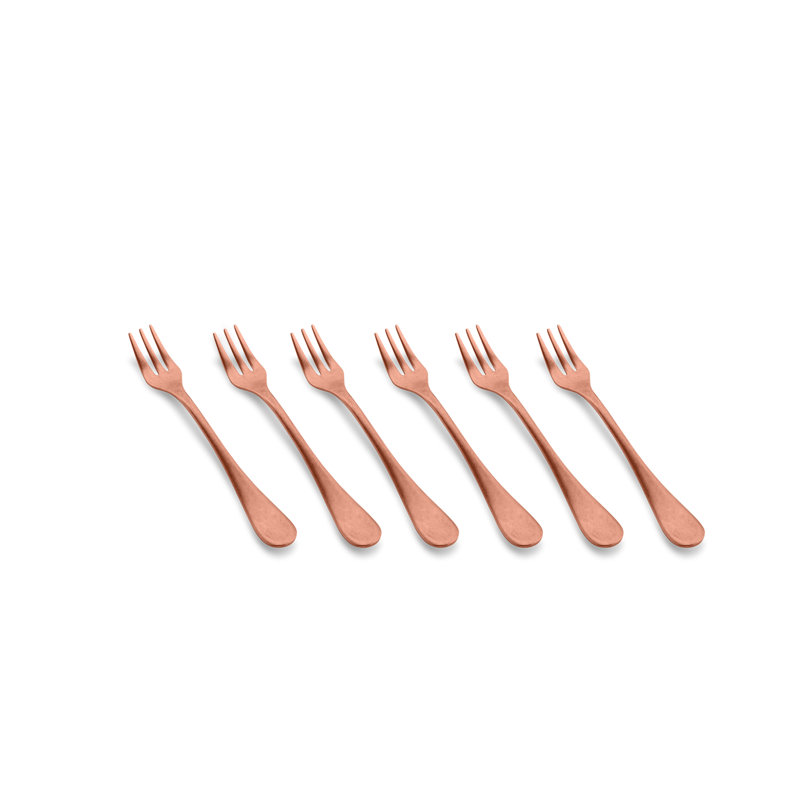 Vintage Cake Fork - 12 Pieces - Pewter Bronze, Bronzo