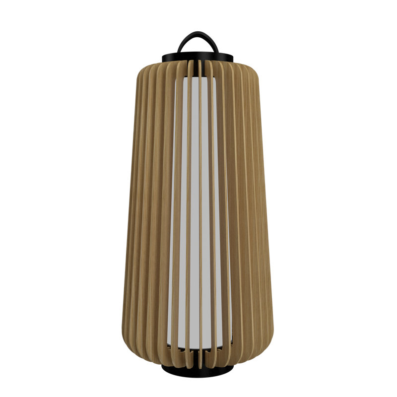 Stecche Di Legno Desk Table Lamp, 25.94" H x 12.87" W x 12.87" D, Sand