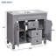 Meuble-lavabo 36 po avec lavabo supérieur, armoire de rangement moderne avec 2 portes à fermeture douce et 2 tiroirs, meuble-lavabo simple-117021114