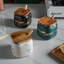 Ensemble de 3 bocaux à condiments en céramique pour pots de sel, sucre et poivre-88629929