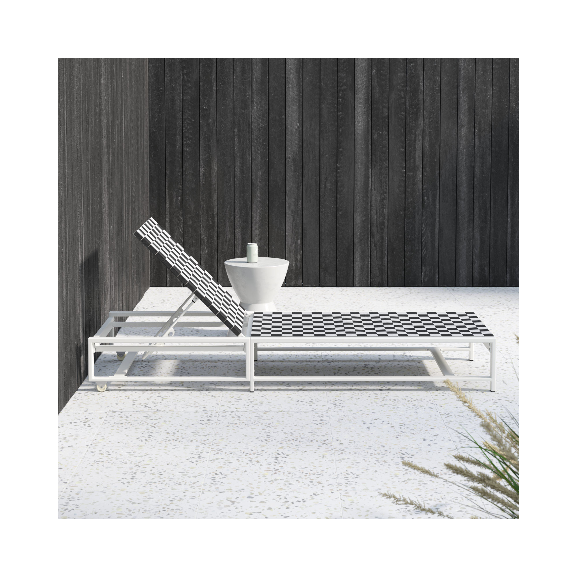 Bosley 27'' Outdoor Steel Chaise Lounge