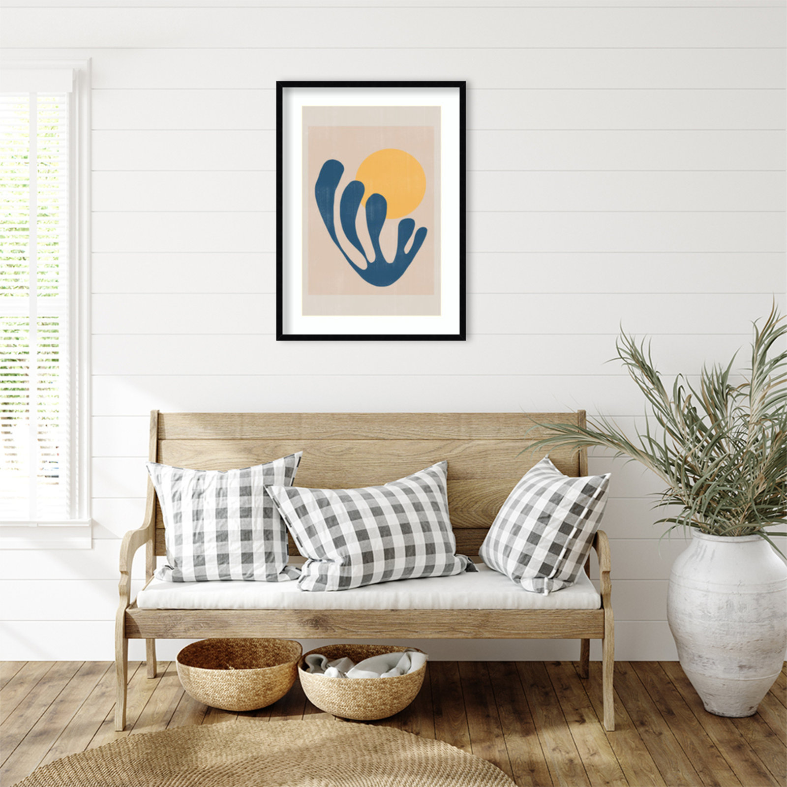 Giese "Modern Plant No. 1" Print, Black, 33" H x 24" W
