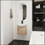 Petit meuble-lavabo de 18 pouces avec lavabo en céramique, meuble-lavabo mural flottant