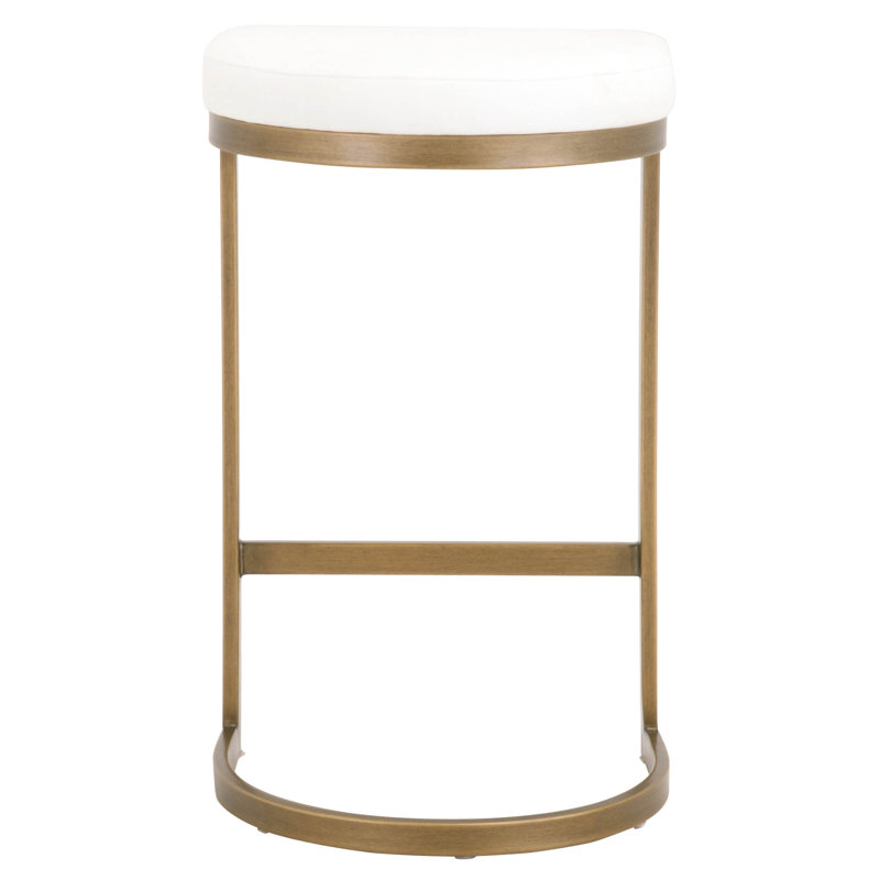 Kocher Upholstered Counter Stool with Steel Frame, Peyton-Pearl