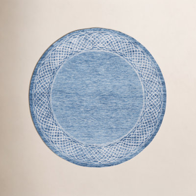 Hand-Tufted Geometric Wool Rug