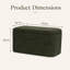 Pouf de rangement rectangulaire en velours de 81 cm pour salon-1662701803