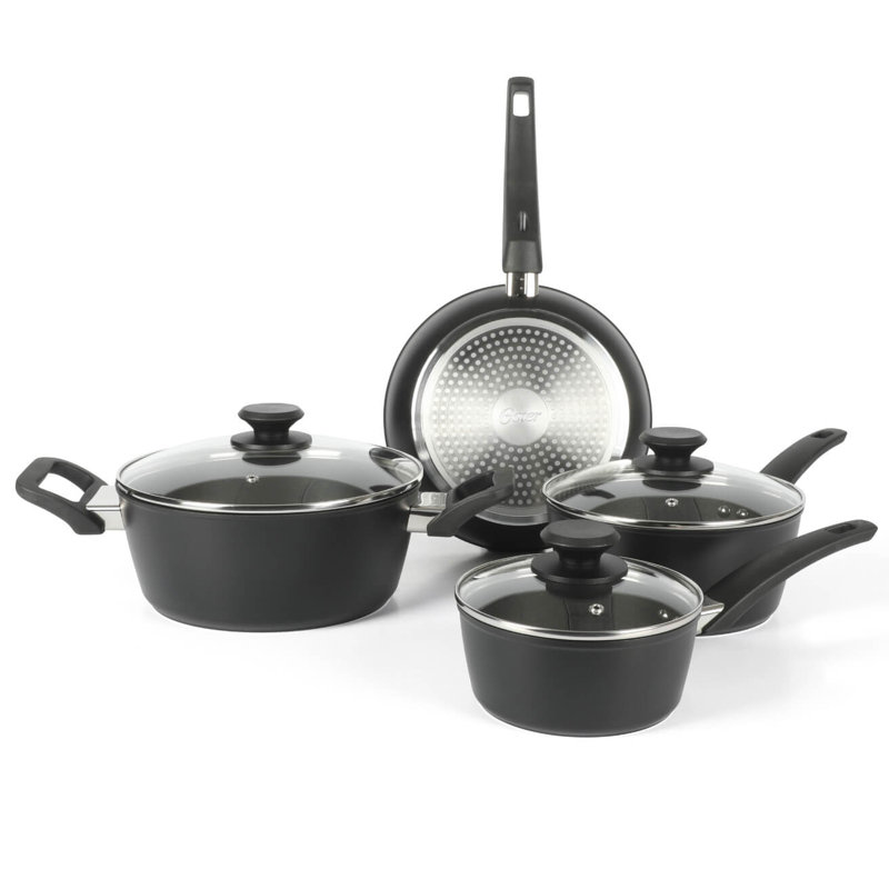 Ensemble de batterie de cuisine en aluminium 7 pièces
