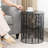 Set Of 2 Hollow-Carved Round Metal End Tables-906810815