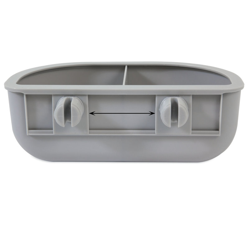 Gray Plastic Double Diner Kennel Bowl