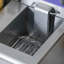 Friteuse électrique commerciale à double cuve avec comptoir 3000W