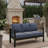 73 All-Weather Aluminum 3-Seat Patio Sofa with Blue Cushions-1667423081