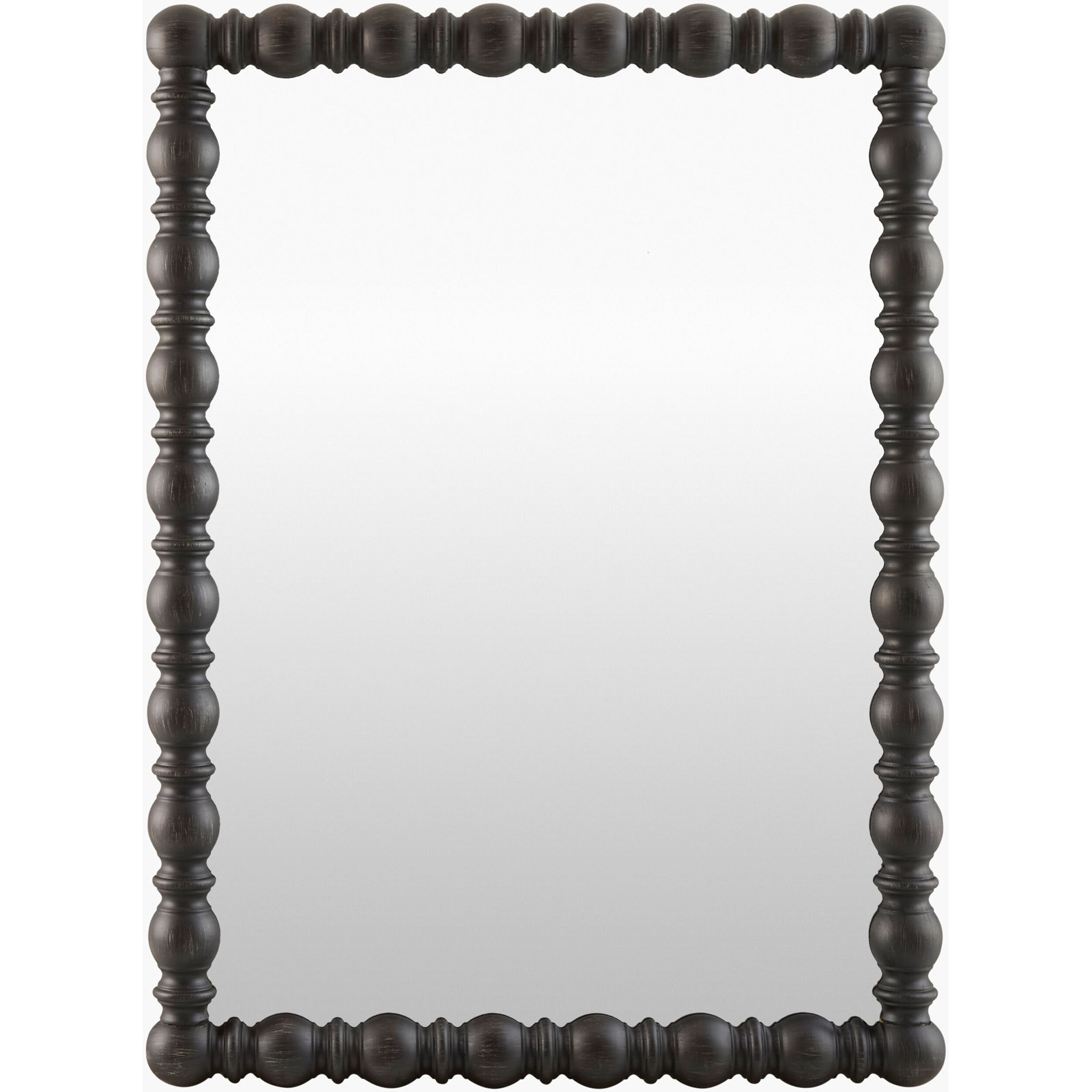 Pine Accent Mirror, 40" x 30", Black