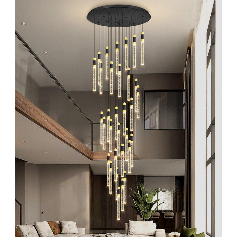 Lustre 32 lumières à DEL en cristal Glam