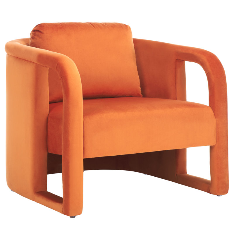 Potters Upholstered Armchair, Rust Velvet