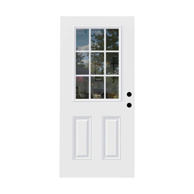 Portes extérieures écoénergétiques, entrée de maison moderne en fibre de verre 9 x 32 x 80