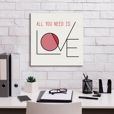 «Love Letters I» par Jess Aiken, art mural sur toile, 37 po x 37 po