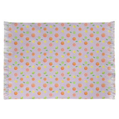 Tapis mauve à motif d'agrumes Mcguigan