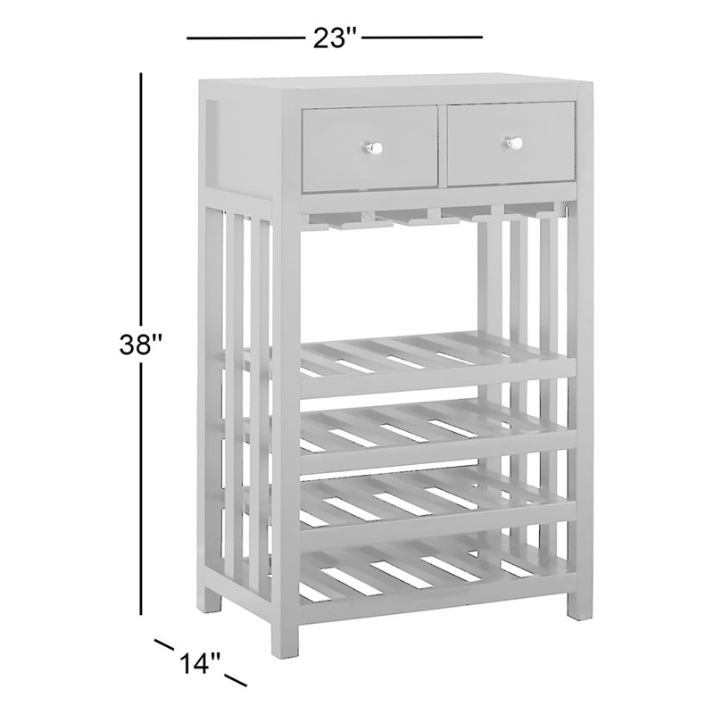 Debrango 23 " L Bar Cabinet, Red