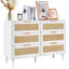 6 Drawer Rattan Dresser, Boho Dresser, Rattan Chest of Drawers with Spacious Storage, Rattan Dresser-1937127741