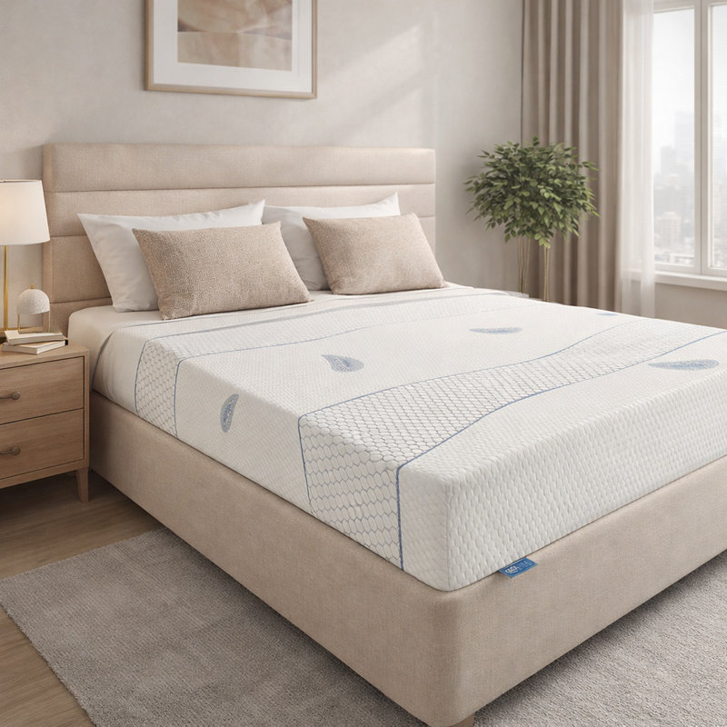 Sareer Cool Blue Memory Foam Mattress, Small Double (4')