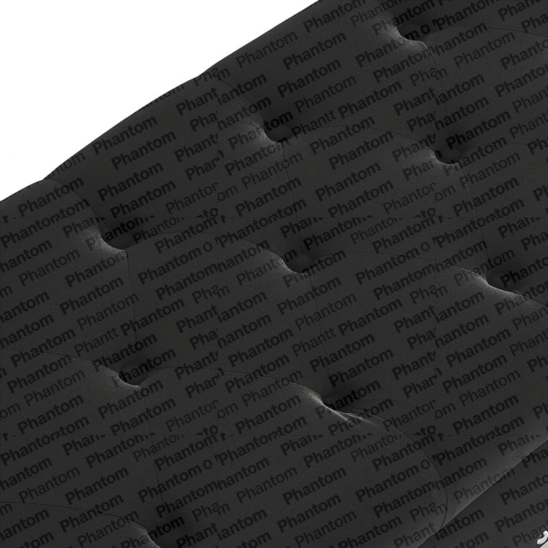 Banc capitonné avec rangement, Noir