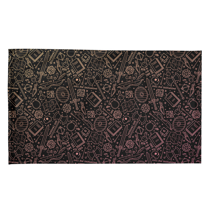 Mcguigan Tea Towel Kitchen Towel, Poly Twill, Black/Light Red