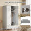 Wardrobe Armoire 2 Door 1 Drawer-865661057