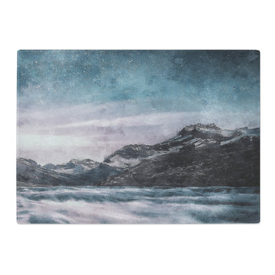Tempered Glass Mountain River in Italy Chopping Board