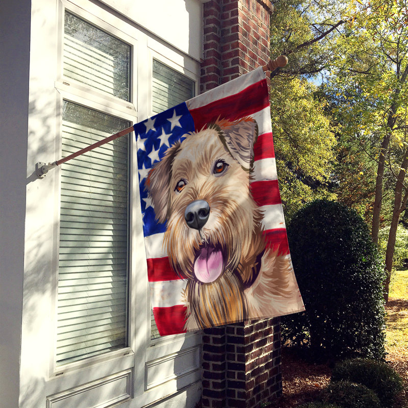 Polyester à 2 côtés 28 x 40 po drapeau maison, Terrier irlandais