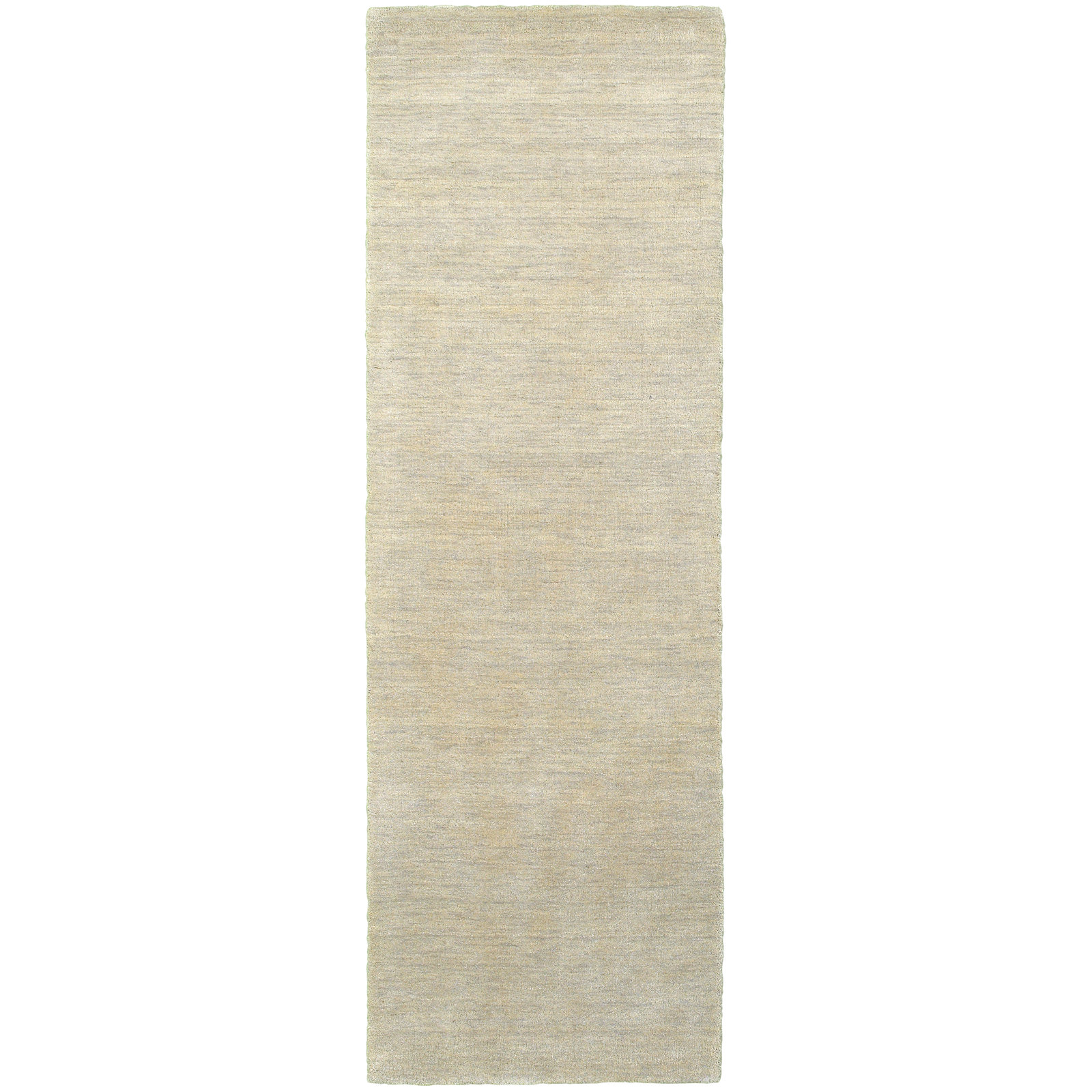 Nala Beige Grey Hand-Tufted Wool Rug, Runner 2'6" x 8'