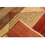 Tapis brun clair / rouge en laine noué à la main à motif rayé Abramowitz 2 pi 11 po x 5 pi 1 po