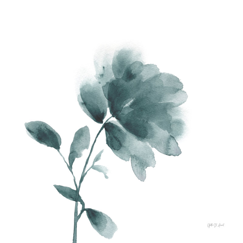 «Tranquil Blossom II» par Yvette St. Amant, H 12 po x l 12 po x P 1,25 po, Oui, Imprimé avec cadre noir