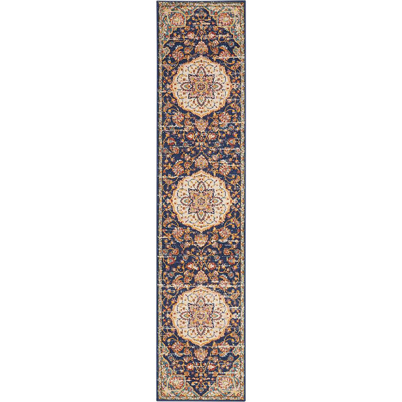 Bloomburg Oriental Indoor / Outdoor Rug, Runner 2'2" x 10'