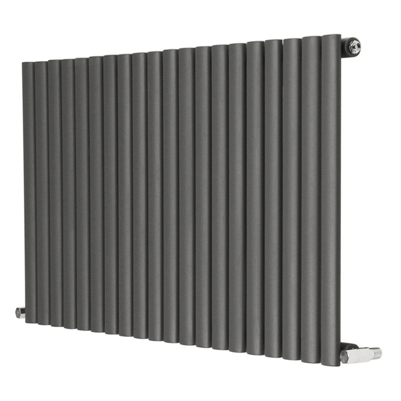 Shirly Horizontal Oval Panel Radiators, 60cm H x 118cm W, 1, Anthracite