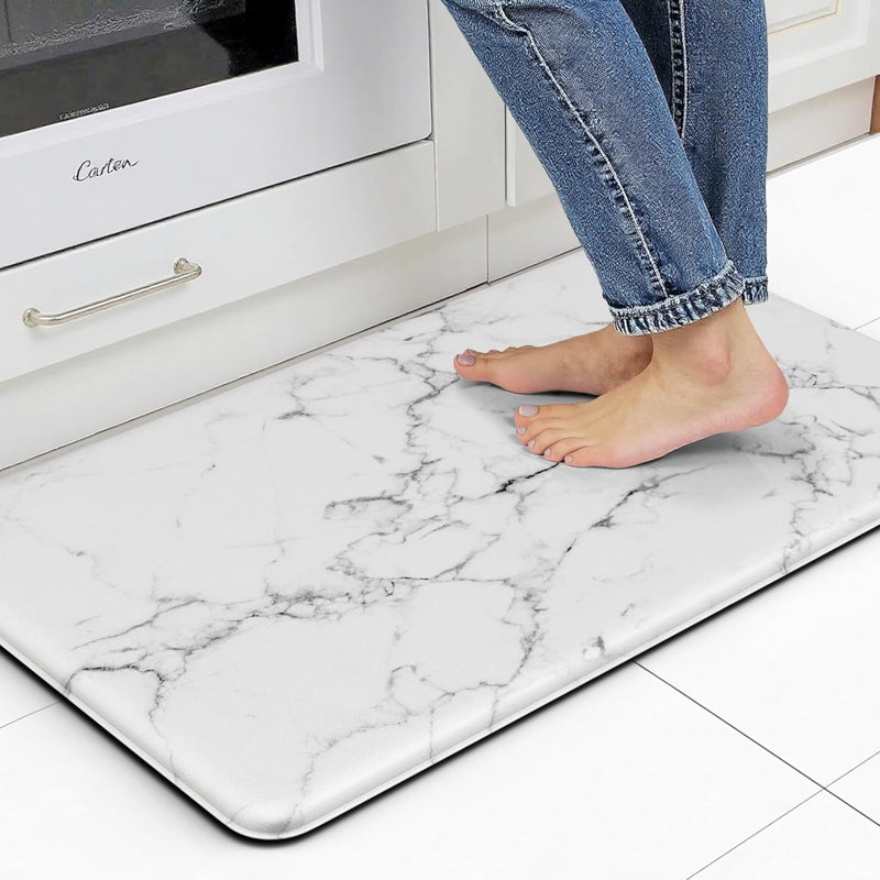 Tapis de cuisine anti-fatigue Sunflower, 17.3" X 47", White