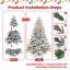Arbre de Noël artificiel pré-éclairé avec support en métal-118028686