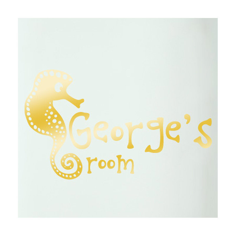 Nautical & Beach Wall Decal, Shiny Gold