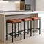 Ensemble de 2 tabourets de bar à hauteur de comptoir, tabourets de bar 30 po pour comptoir de cuisine, tabouret de bar en similicuir, brun-1509092484-1509092490